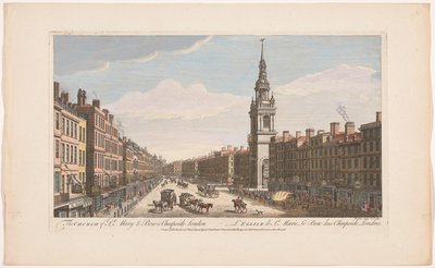 View of the Church of St. Mary-le-Bow on Cheapside, London by Robert Sayer