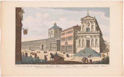 A View of the Church & Hospital of the Holy Ghost at Rome by Robert Sayer
