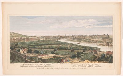 View of the City of Paris from the Village of Chaillot by Robert Sayer