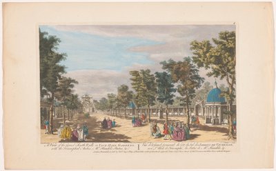 View of a Lane with a Triumphal Arch in Vauxhall Gardens, London (Ranelagh Gardens and Vauxhall Gardens) by Robert Sayer