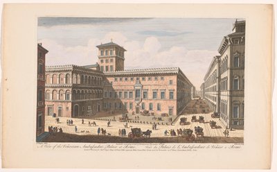 View of the Palazzo Venezia in Rome (series title: Rome) by Robert Sayer