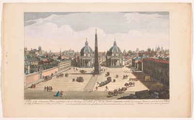 View of the Piazza del Popolo in Rome by Robert Sayer