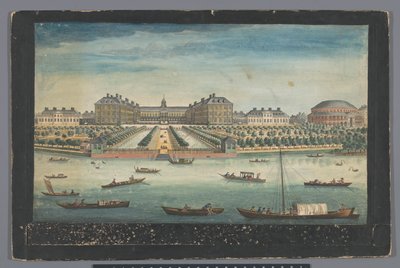View of the Royal Hospital Chelsea and the Rotunda in Ranelagh Gardens, London by Robert Sayer