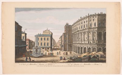 View of the Theatre of Marcellus in Rome (Rome series) by Robert Sayer
