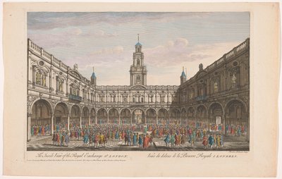 View of the Interior of the Royal Exchange in London (series title: London) by Robert Sayer
