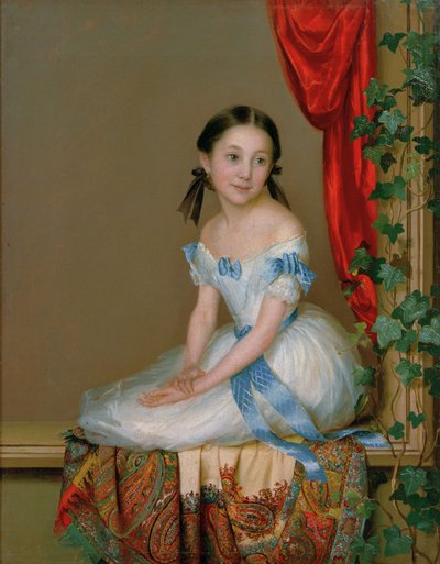 Girl with a Cashmere Scarf (Portrait of Princess Abamelek-Lazareva) by Robert Schwede