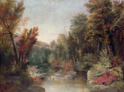 Fall Fisherman by Robert Seldon Duncanson