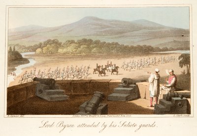 Lord Byron attended by his Suliote Guards by Robert Seymour