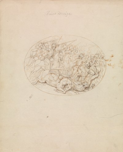 First Design of a Battle Scene by Robert Smirke