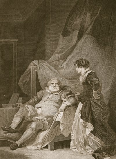 Henry the 8th and Catherine Parr, engraved by George Noble, illustration from David Hume