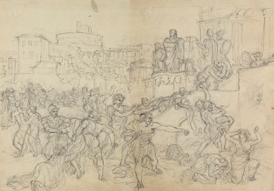 Sketch of Goths Entering Rome, from Shakespeare