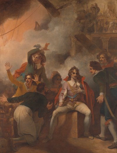 The Earl of Sandwich Refusing to Abandon His Ship During the Battle of Solebay by Robert Smirke