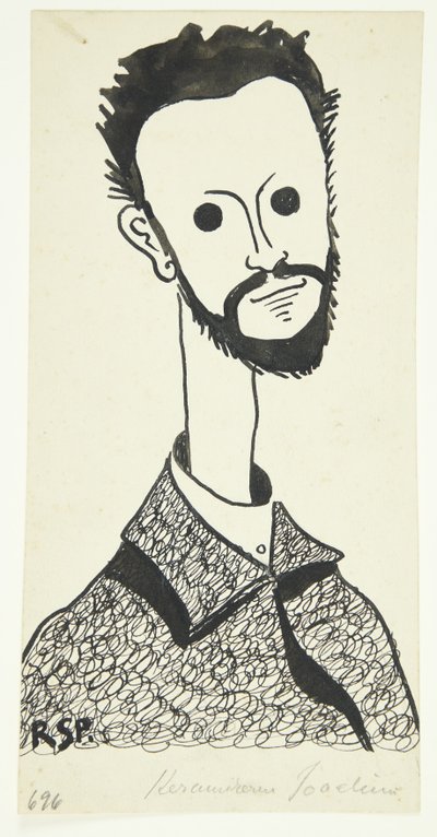 Portrait of the Painter and Ceramist Chr. Joachim (1870-1943) by Robert Storm Petersen