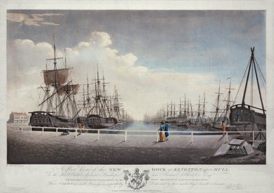 A West View of the New Dock at Kingston upon Hull by Robert Thew
