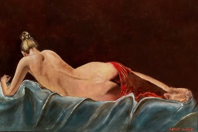 Elegant Reclining Nude by Robert Thirtle