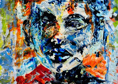 Vibrant Abstract Portrait by Robert Thirtle
