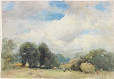 Haymaking in Herefordshire by Robert W. Little