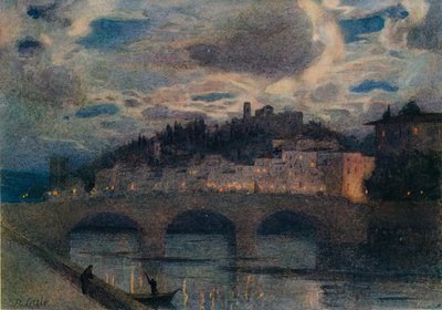 Moonlight on the Arno, Florence, c1907 by Robert W Little