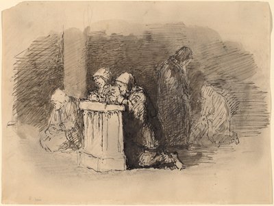 Praying Figures in a Church, Florence by Robert Walter Weir