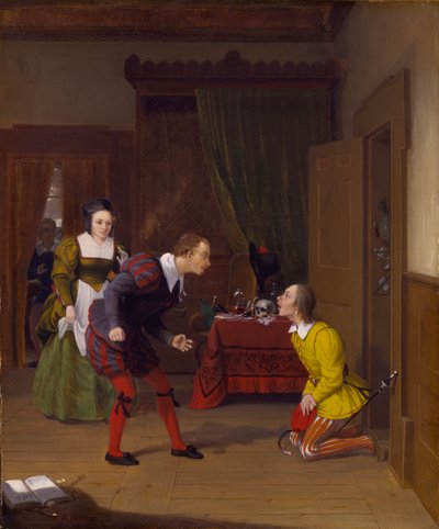 The Merry Wives of Windsor: Dr. Caius, Simple and Dame Quickly, 1830 by Robert Walter Weir