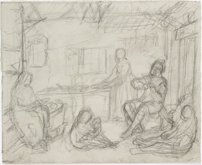 People Indoors by Robert Wilhelm Ekman