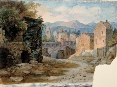 Italian Mountain Town by Robert Wilhelm Ekman