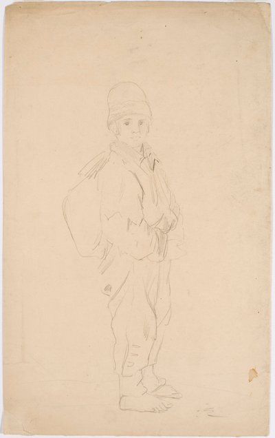 Beggar Boy with a Bag on His Back by Robert Wilhelm Ekman