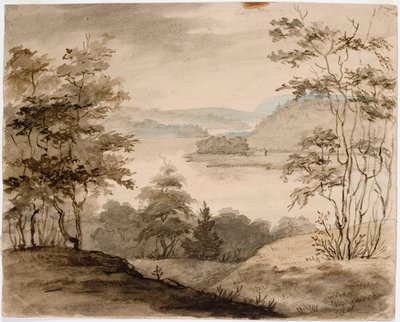 Landscape with Winding River by Robert Wilhelm Ekman