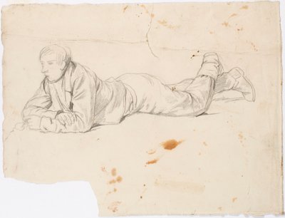 Boy Lying on His Stomach by Robert Wilhelm Ekman