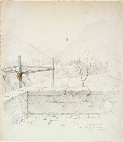 View from the Villa Where the Artist Lived in Subiaco by Robert Wilhelm Ekman