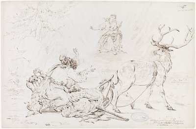 Väinämöinen and the Maiden of Pohjola by Robert Wilhelm Ekman