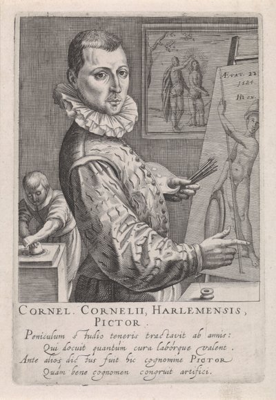 Portrait of Cornelis Cornelisz. van Haarlem by Robert Willemsz de Baudous