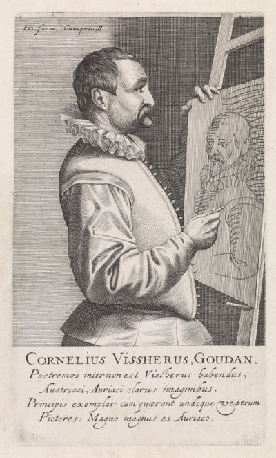 Portrait of Cornelis Visscher by Robert Willemsz de Baudous