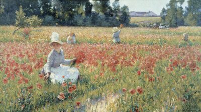 In Flanders Field - Where Soldiers Sleep and Poppies Grow by Robert William Vonnoh