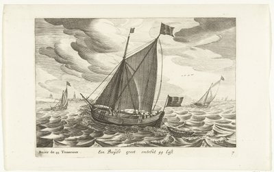 Boats (series title: Dutch Ship Types, 1627) by Robert de Baudous (possibly)
