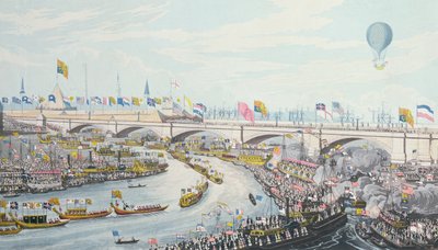 The Opening of New London Bridge, by King William IV and Queen Adelaide, 1831 by Robert the Elder Havell