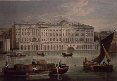 View of Somerset House, pub. 1821 by Colnaghi & Co. by Robert the Elder and Younger Havell