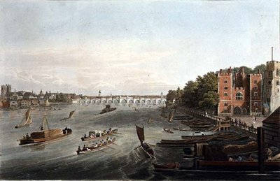 A View of Westminster Bridge and Lambeth Palace, pub. 1820 by Colnaghi & Co. by Robert the Elder and Younger Havell