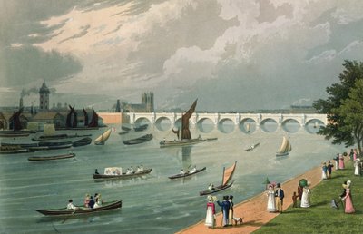 View of Waterloo Bridge, pub. by Colnaghi and Co. by Robert the Elder and Younger Havell
