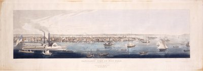 Panoramic View of New York, Taken from the North Hudson River by Robert the Younger Havell