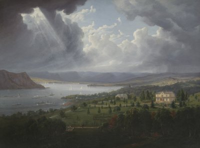 View of the Hudson River from Tarrytown Heights by Robert the Younger Havell
