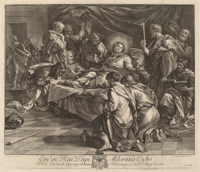 Death of the Virgin by Robert van Audenaerd after Carlo Maratta