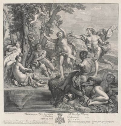 Omnia Vincit Amor [Apollo and Daphne] by Robert van Audenaerd, after Carlo Maratta