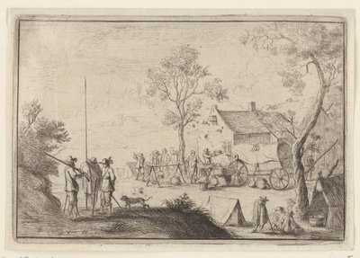 Soldiers Around a Cooking Pot (Various Encampments) by Robert van den Hoecke