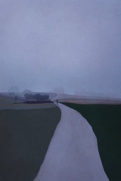 Foggy Road by Roberta Murray
