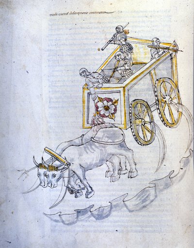 Study on Military Machines: Chariot Equipped with Scythes, Illustration from 