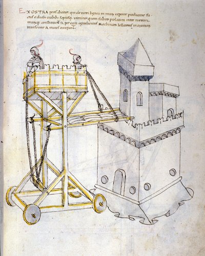 Study on Military Machines: Siege Tower, Illustration from 
