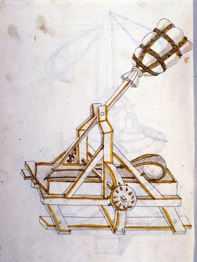 Art of War: Study on Military Machines. A Catapult, Illustration from 