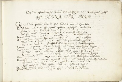 Eulogy on Gesina ter Borch (Part One) by Robertus Altius (signed by artist)