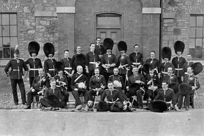 An Inspection Group of Officers of the 1st Scots Guards by Robinson and Sons